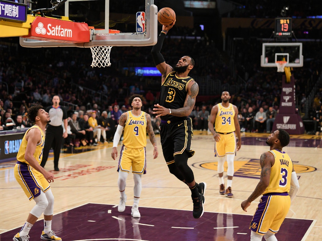 詹姆斯低迷表现，半场仅得5分展现攻防亮点