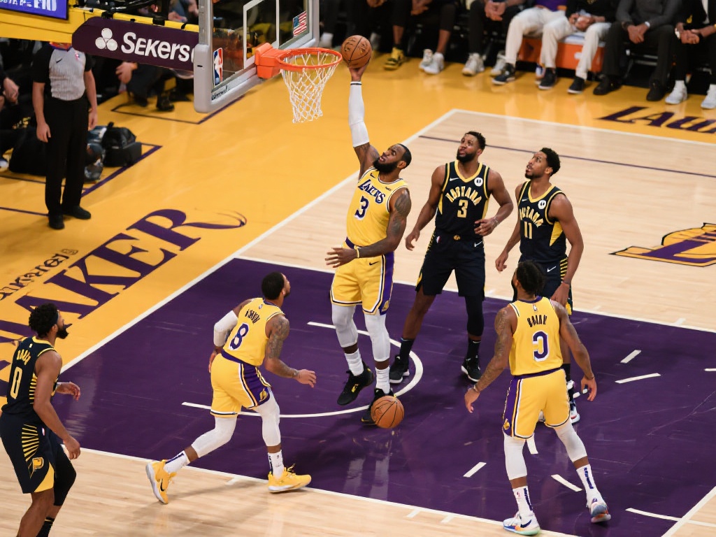 詹姆斯压哨补篮定胜局 湖人惊险击败步行者 虽然詹姆斯的补篮是比赛的高光时刻,但湖人